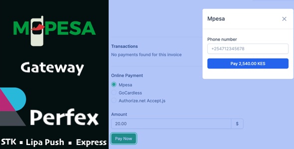 Mpesa Gateway – Perfex CRM module