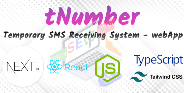 tNumber – Temp SMS Receiving Diagram – [Next.js React Web Application]