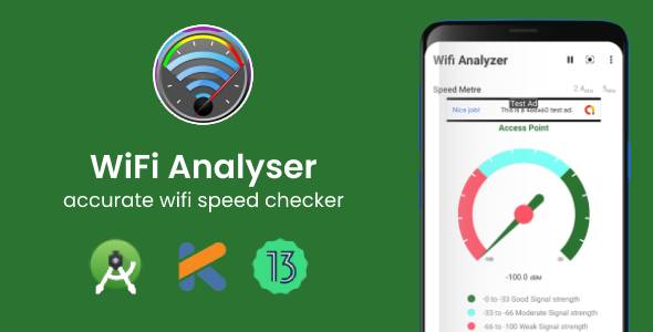 Wifi Analyzer app with Admob Commercials – Android 13 supported