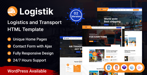 Logistik – Transport & Logistics HTML Template