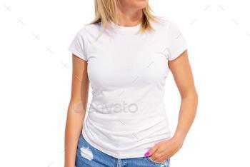 white t-shirt devices. white blank t shirt entrance template. white tshirt mockup isolated on white bg