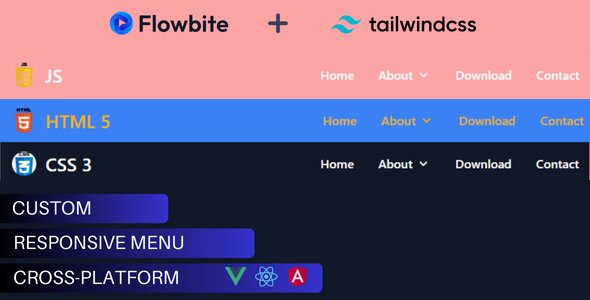 FlowBite Responsive Menu