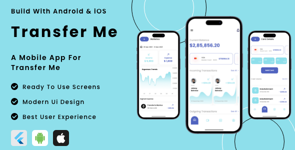 Transfer Me App – Flutter Cell App Template