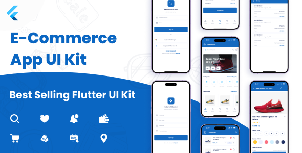 eCommercePro – Flutter App UI Equipment