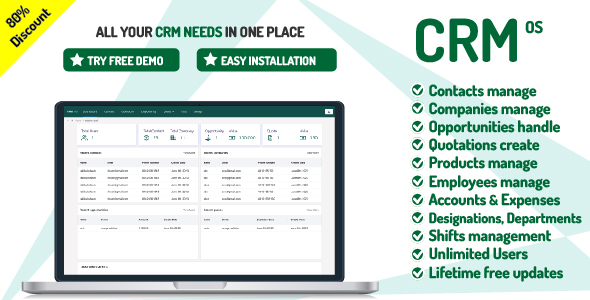 CRM OS – Contact, Firm, Opportunity, Quote, Job all in one CRM software