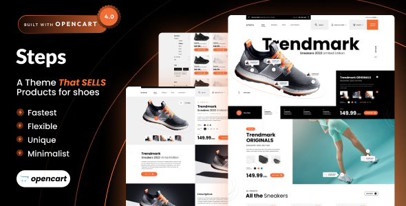 Steps – Sports Sneakers, Sneakers Sneakers Opencart 4 Theme