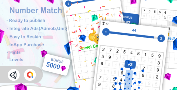 Match The Amount(Unity Game+Admob+iOS+Android)