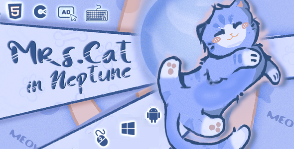 Mrs.Cat In Neptune – Total Platformer Engine – HTML5 – Grasp 3