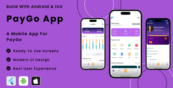 PayGo App – Flutter Cell App Template