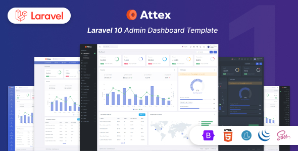 Attex – Laravel 10 Admin & Dashboard Template