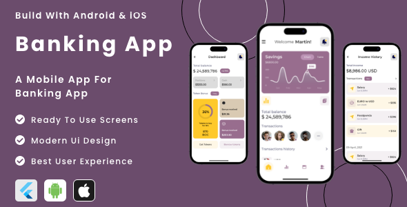 Banking app – Flutter Cell App Template