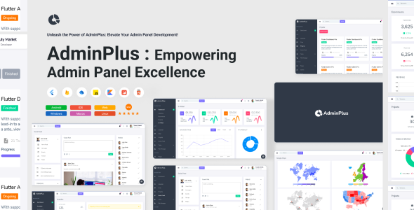 AdminPlus – Advanced Flutter Admin Template | Responsive | Multi-Platform | SEO-Tremendous