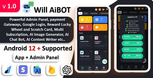 Will AI bot – ChatGPT AI Sing material author App | AI Image AI | Lucky Wheel & Scratch Price gateway