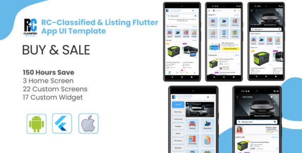 RC-Categorized & Itemizing Flutter App UI Template