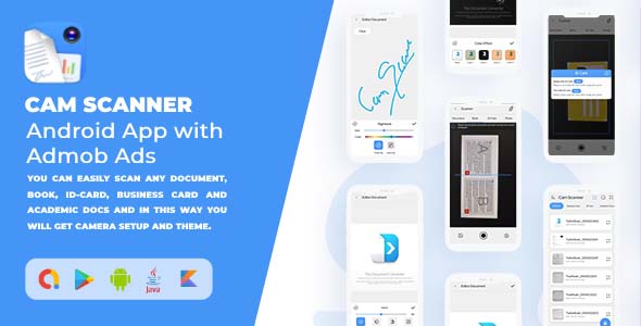 Cam Scanner – 2023 Trim Android App with Admob Classified ads