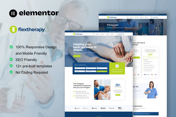 FlexTherapy – Chiropractic & Physiotherapy Elementor Template Equipment