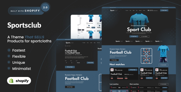 Sports actions Club – Football & Soccer Shopify 2.0 Theme