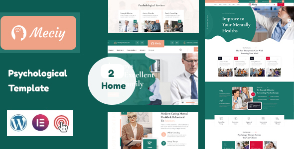 Meciy – Psychology and Counseling Elementor WordPress Theme