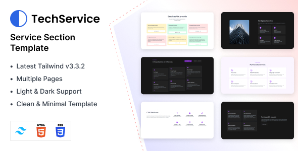 TechService – HTML & CSS Service Template