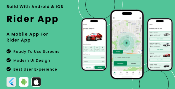 Rider app – Flutter Cell App Template