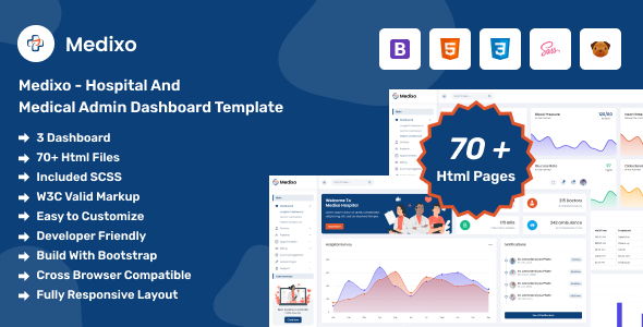 Medixo – Scientific institution and Scientific Admin Dashboard Template