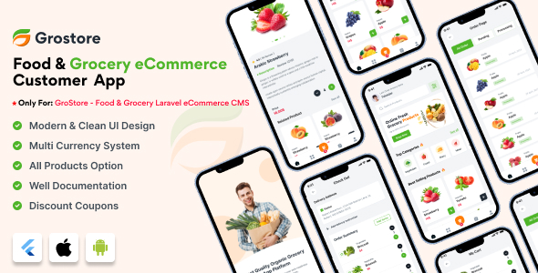 Grostore – Meals & Grocery eCommerce Buyer App