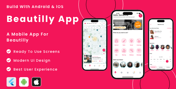 Beautilly App – Flutter Mobile App Template