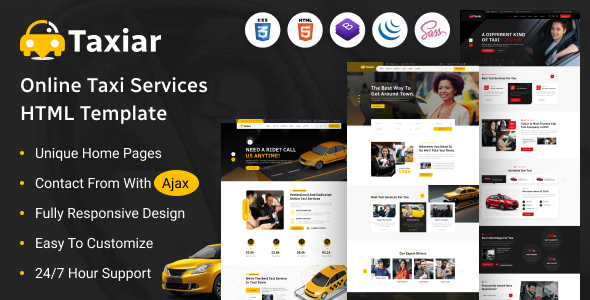 Taxiar – Online Taxi Provider HTML Template