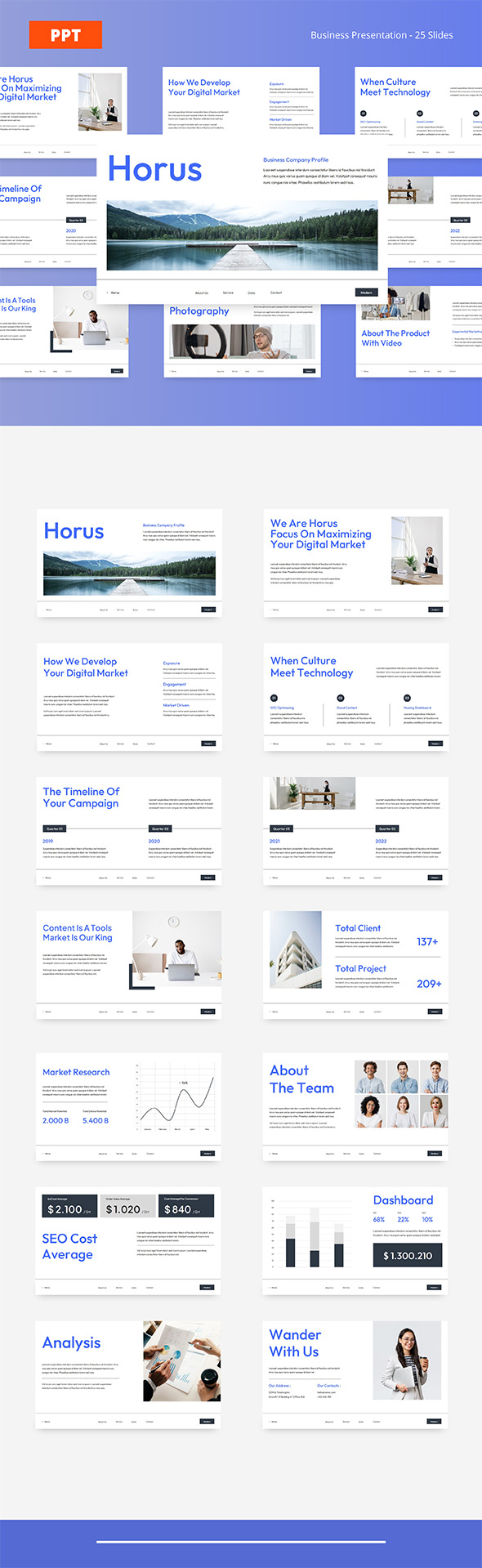 Horus – In type Company Profile Presentation Template