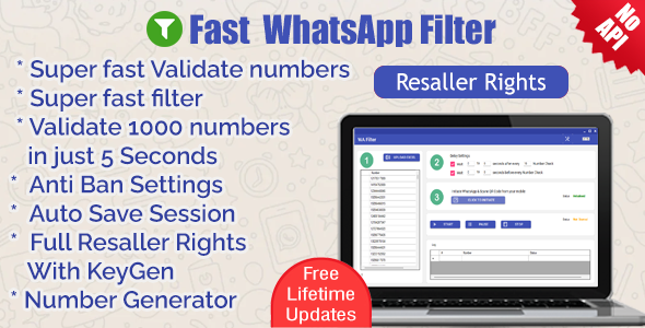 Tremendous Like a flash WhatsApp Number Filter / Validator