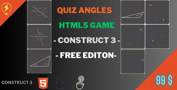 ANGLE QUIZ GAME – HTML5 GAME – CONSTRUCT 3 FREE EDITION