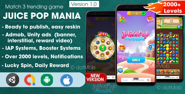 Juice Pop Mania – Match 3 Game Solidarity Project