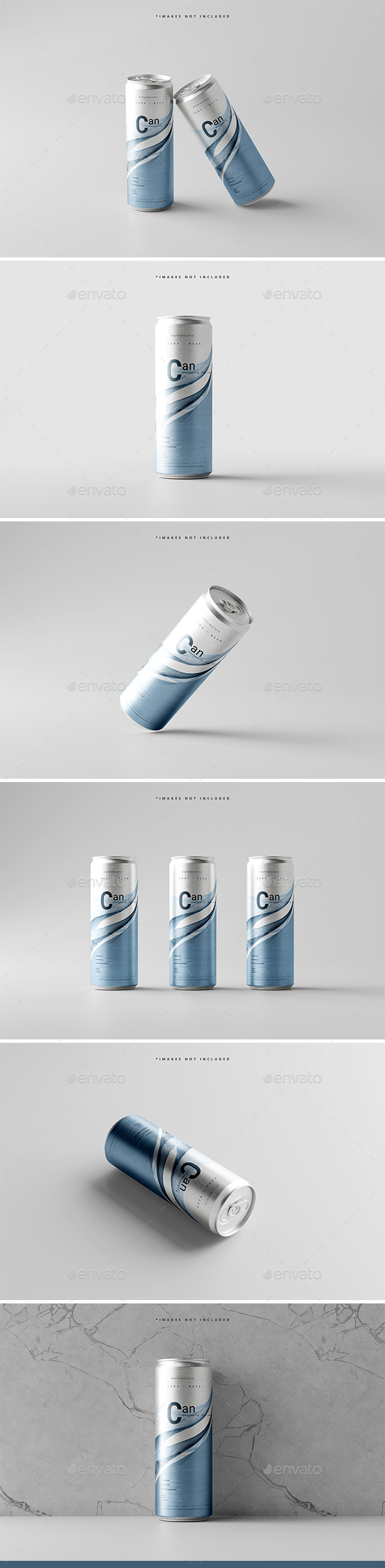 Swish 250 Ml Aluminum Can Mockup