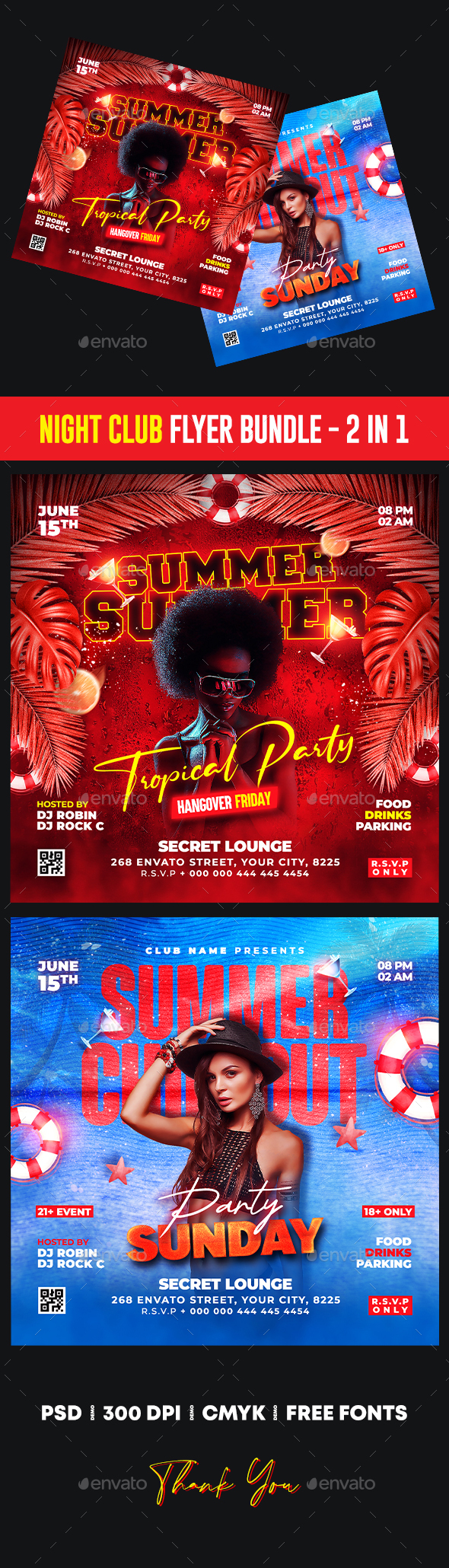 Summer Party Flyer Bundle