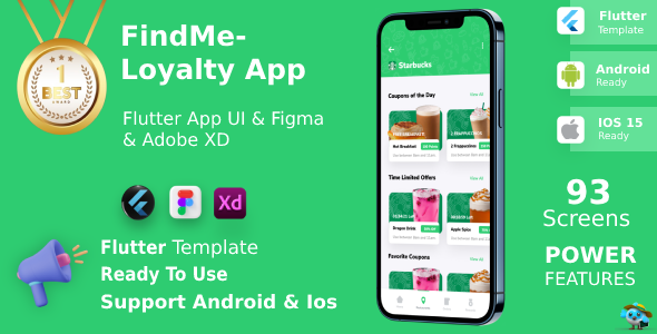 Loyalty App | Flutter | Figma + XD FREE | Existence Time Update | FindMe