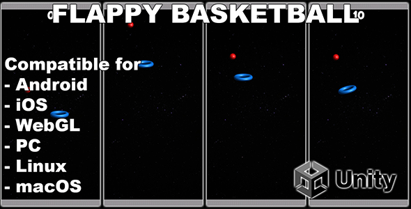 Flappy Basketball – Unity Game Source Code – Bird Home Jam