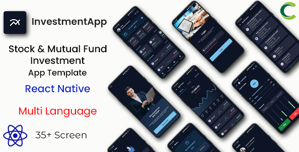 Stock & Mutual Fund Investment App Template in React Native | Multi Language