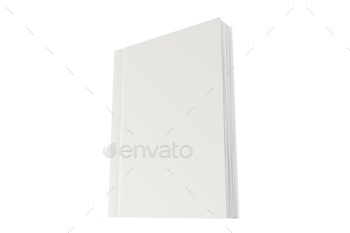 Mockup of a blank hardcover e book on isolated background