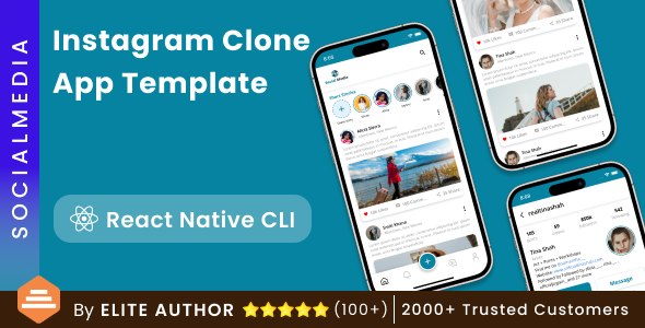 Instagram Clone App Template in React Native CLI | Social sharing & Video sharing app | SocialMedia