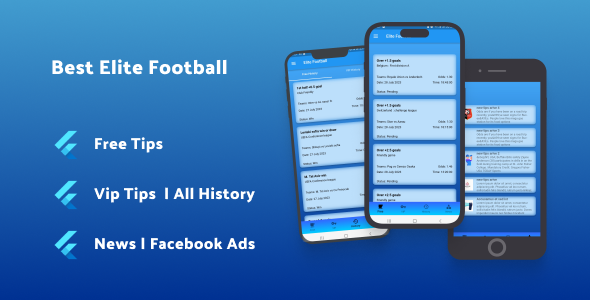 Most fine Elite Soccer  Flutter Cell App with Web Admin panel