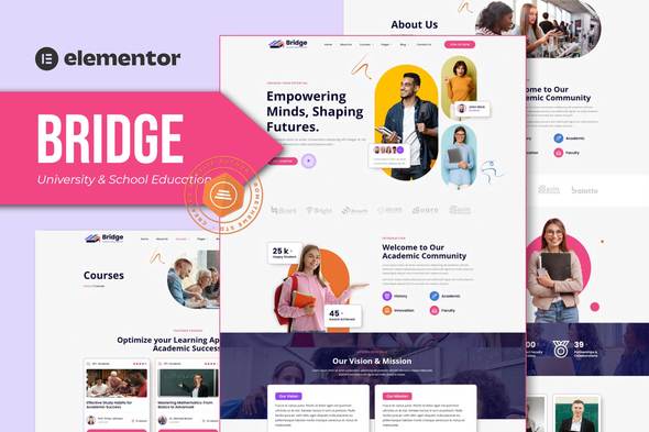 Bridge – College & College Training Elementor Template Kit