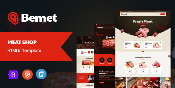 Bemet – Butcher & Meat Store Template