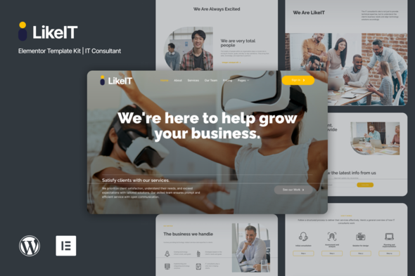 LikeIT – Consulting Company Elementor Pro Template Equipment