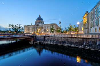 The rebuilt Berlin City Palace and the neatly-known TV Tower