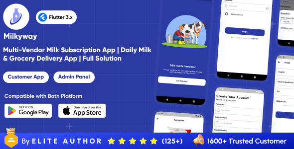 Milkyway – Multi-Seller Milk Subscription App | Each day Milk & Grocery Transport App | Paunchy Resolution