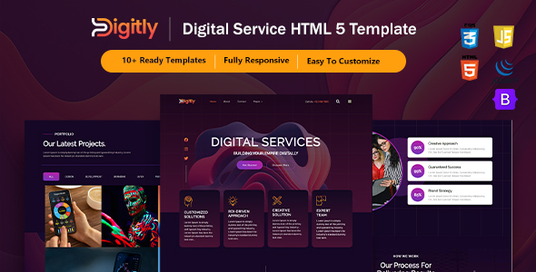 Digitly – Digital Service Company HTML Template