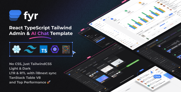 Fyr | React TypeScript Tailwind  Admin & AI Chat Template