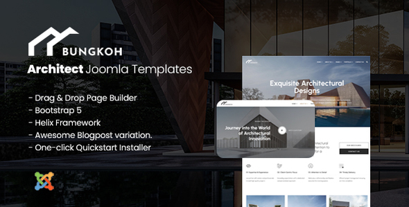 Bungkoh – As much as the moment Joomla Template for Architects and Inner Designers