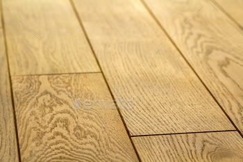 Pure light brown wooden parquet floor boards.