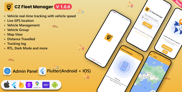 CZ Speedy Manager GPS realtime immediate tracking application .NET Flutter | Tubby Solution